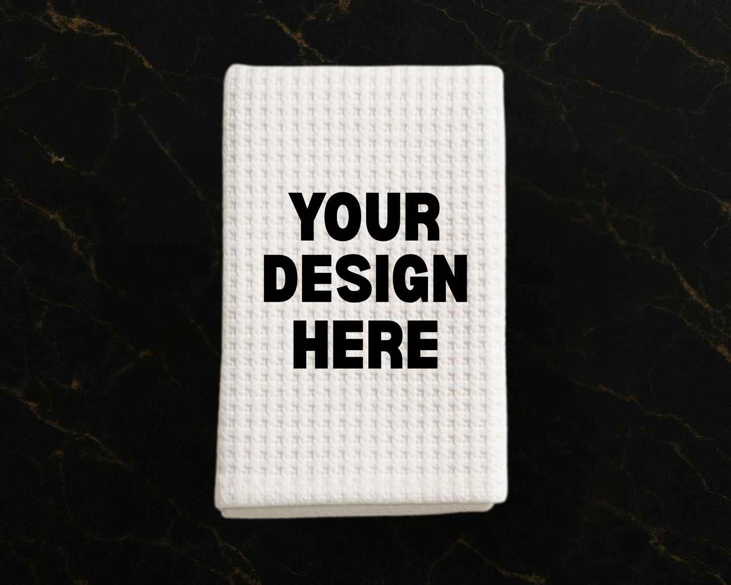 "Your Design Here" - Waffle Weave Kitchen Towel (PLEASE READ FULL DESCRIPTION)