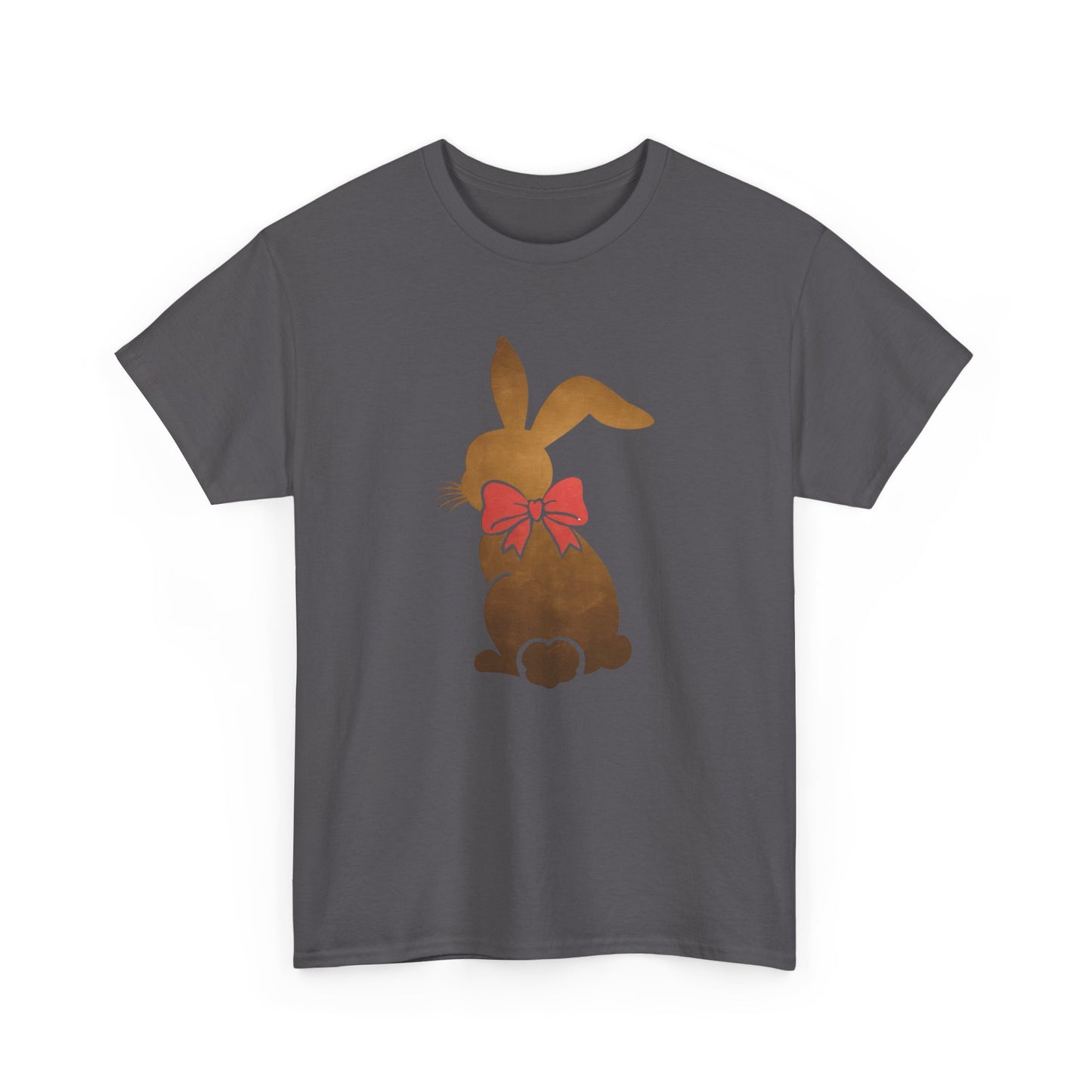 Cute Rabbit Bow Graphic - Heavy Cotton T-Shirt