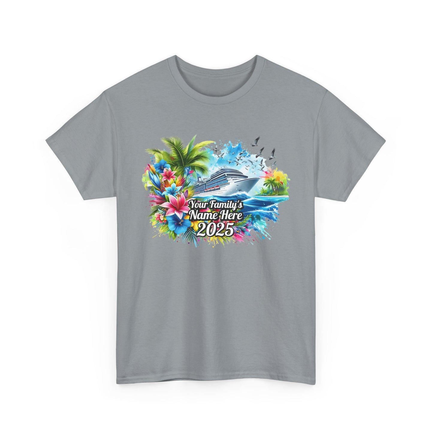 Family Cruise Personalized Vacation - Heavy Cotton T-Shirt