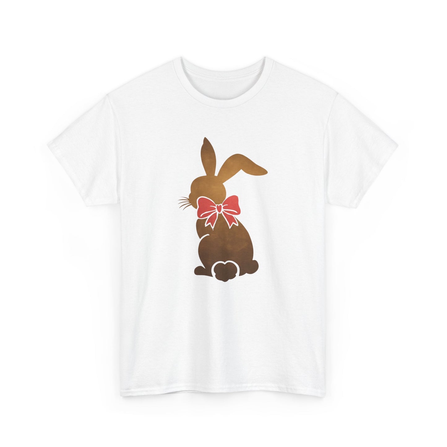 Cute Rabbit Bow Graphic - Heavy Cotton T-Shirt