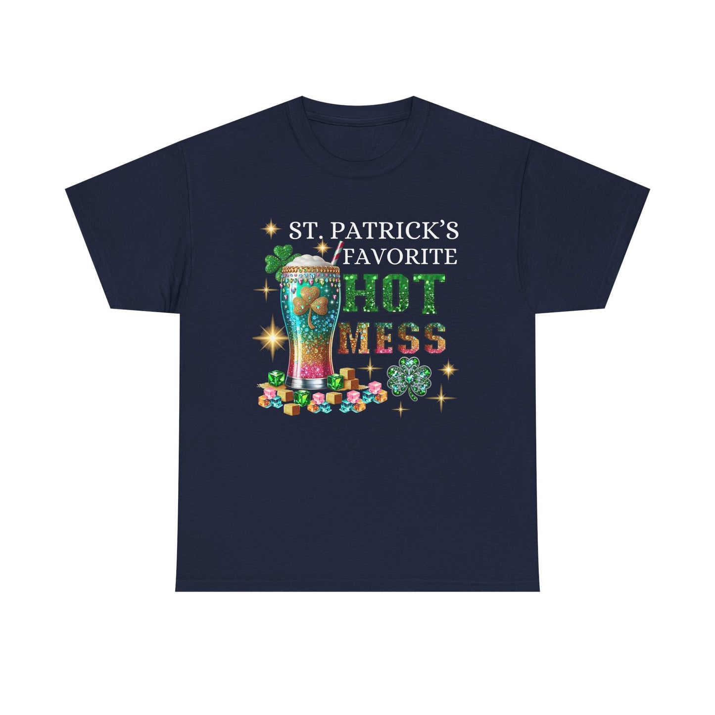 St Patrick's Day Hot Mess - Heavy Cotton T-Shirt