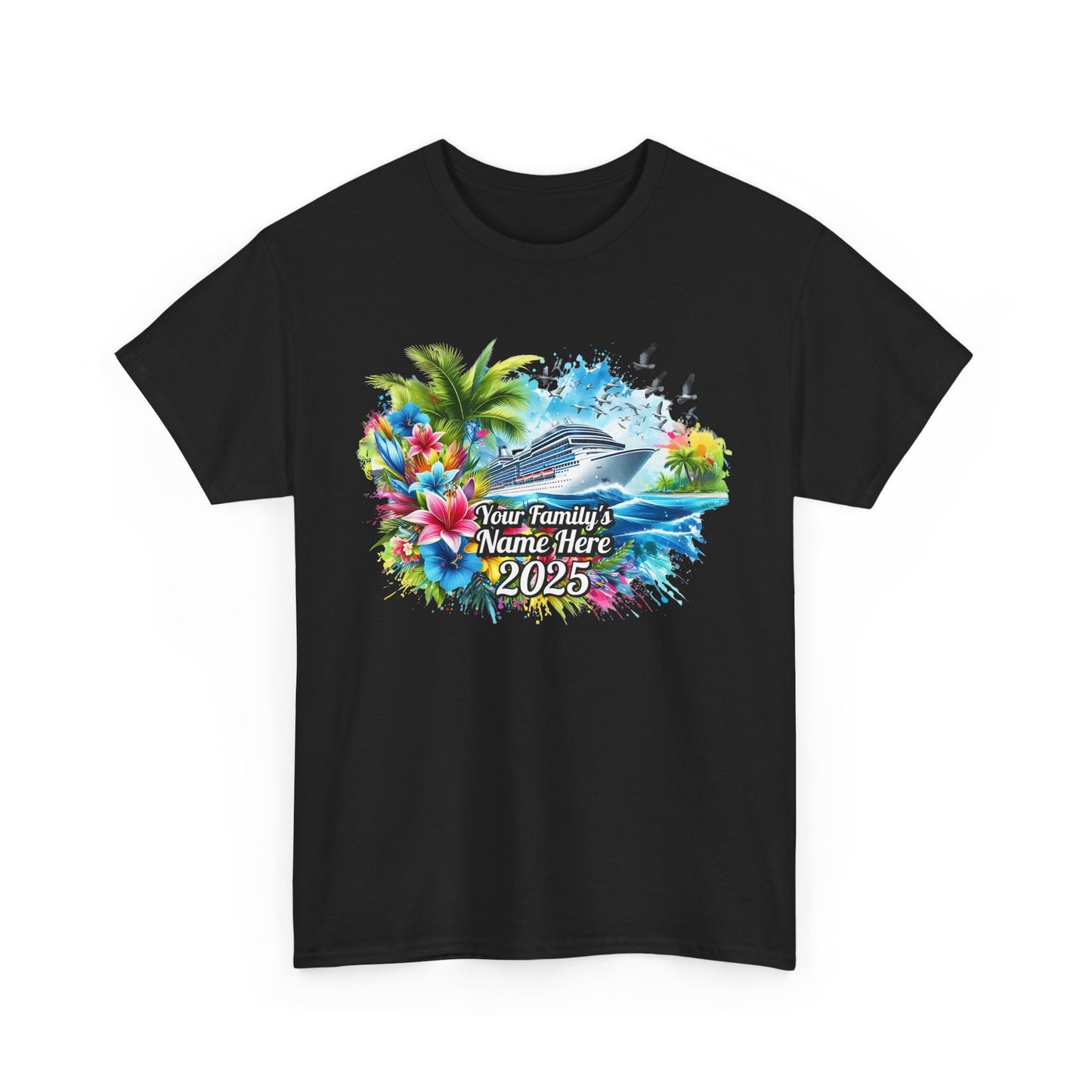 Family Cruise Personalized Vacation - Heavy Cotton T-Shirt