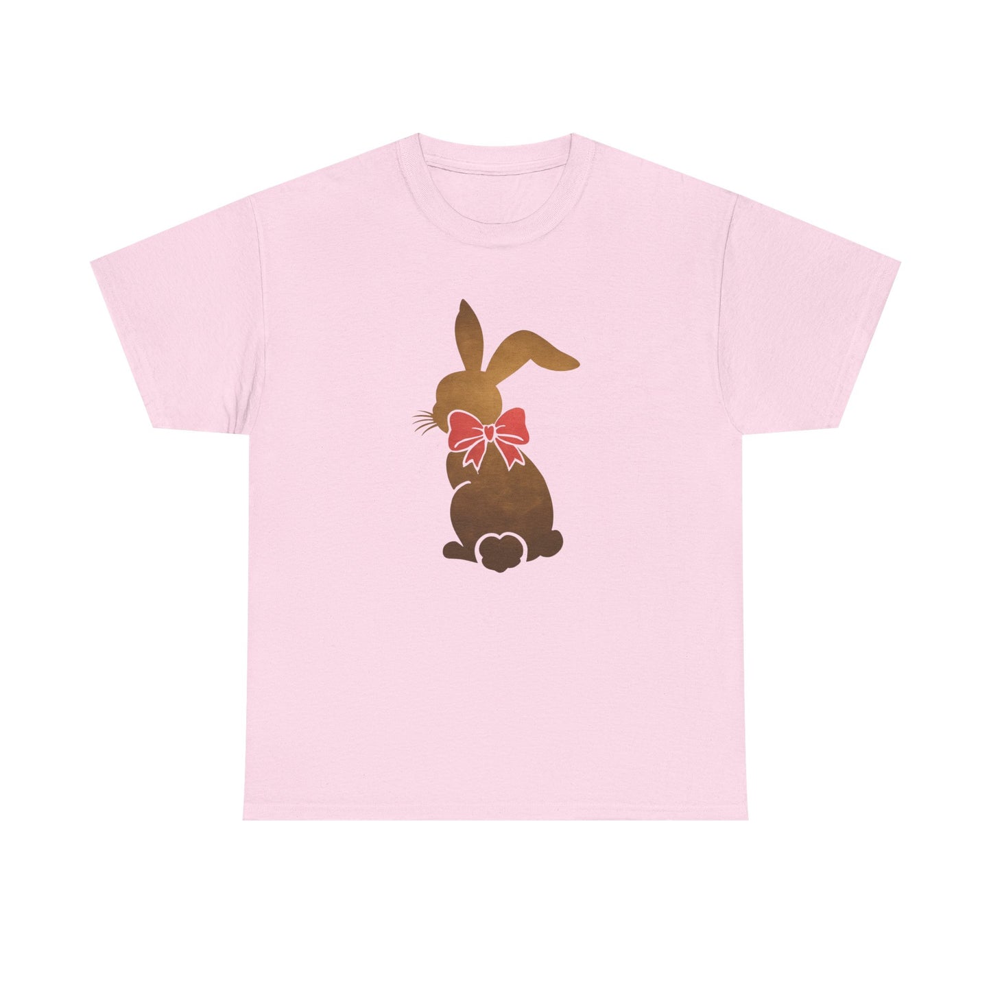 Cute Rabbit Bow Graphic - Heavy Cotton T-Shirt