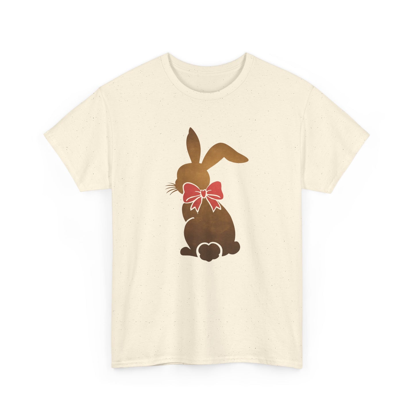 Cute Rabbit Bow Graphic - Heavy Cotton T-Shirt