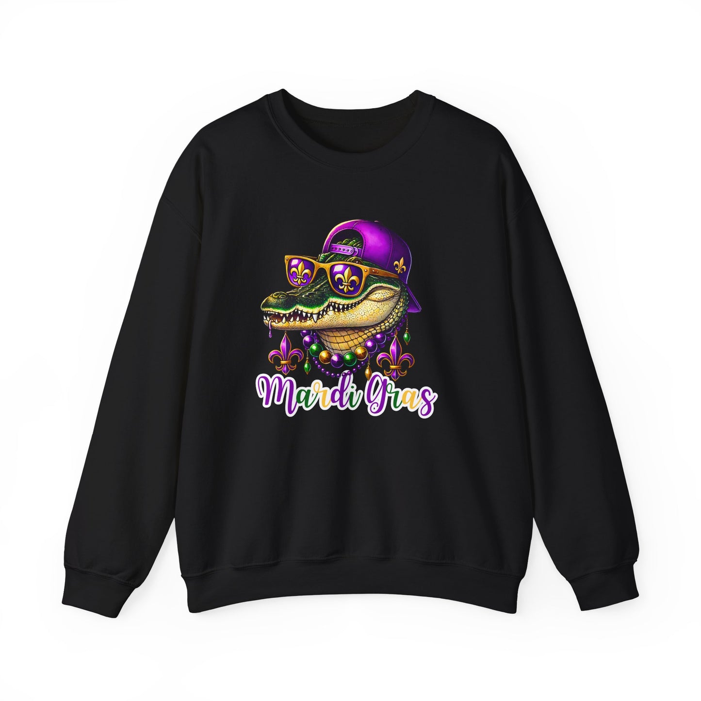 Mardi Gras Alligator - Crewneck Sweatshirt