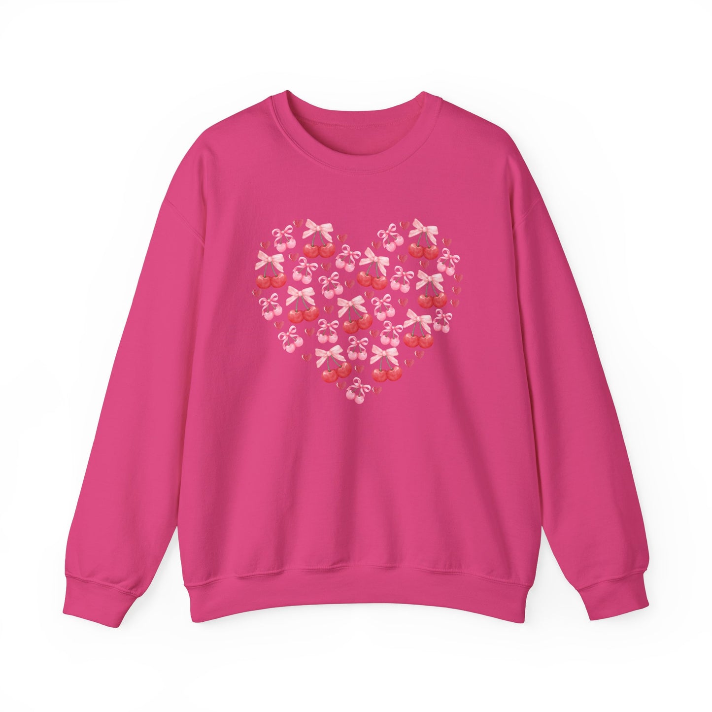 Heart Shaped & Cherry Bow - Crewneck Sweatshirt