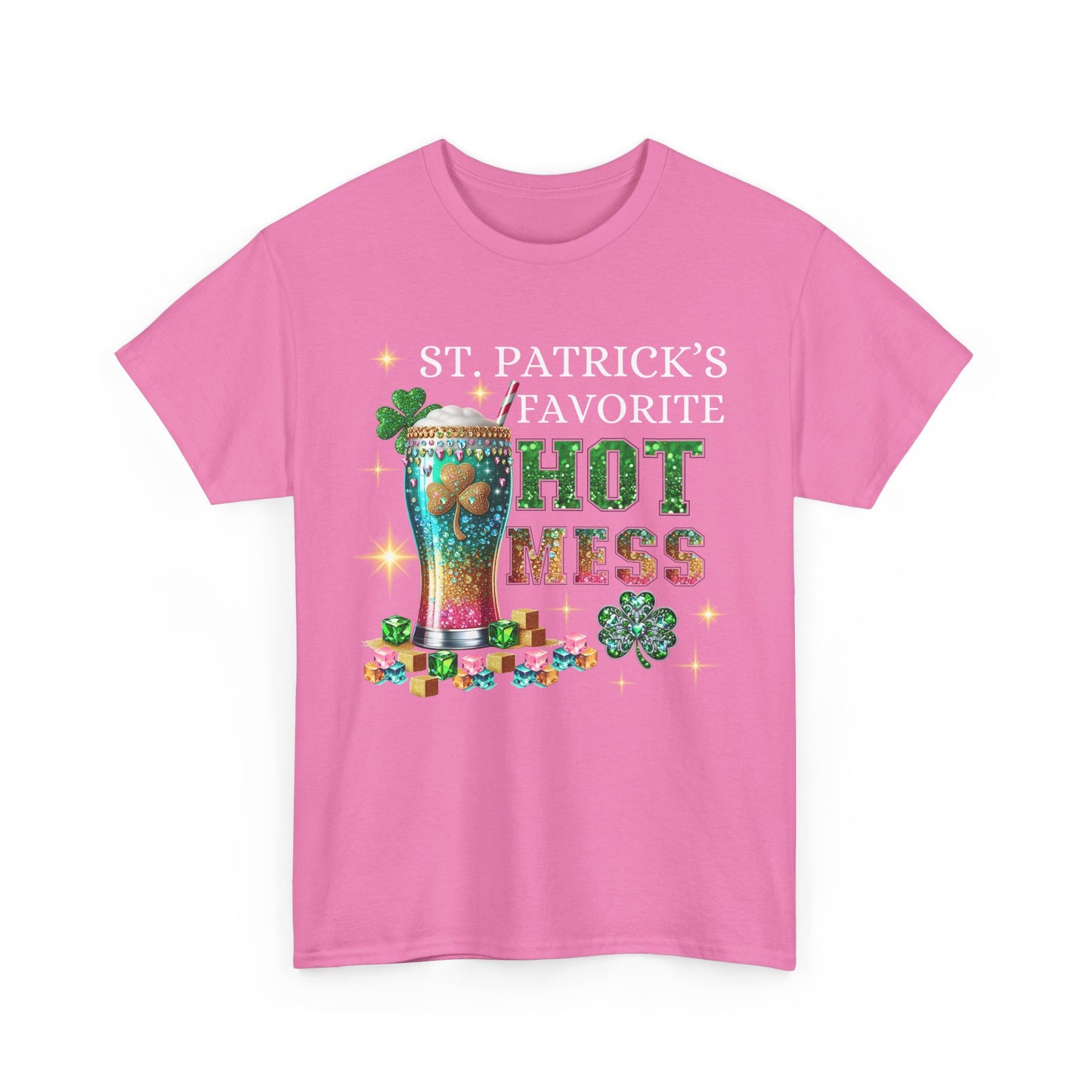 St Patrick's Day Hot Mess - Heavy Cotton T-Shirt