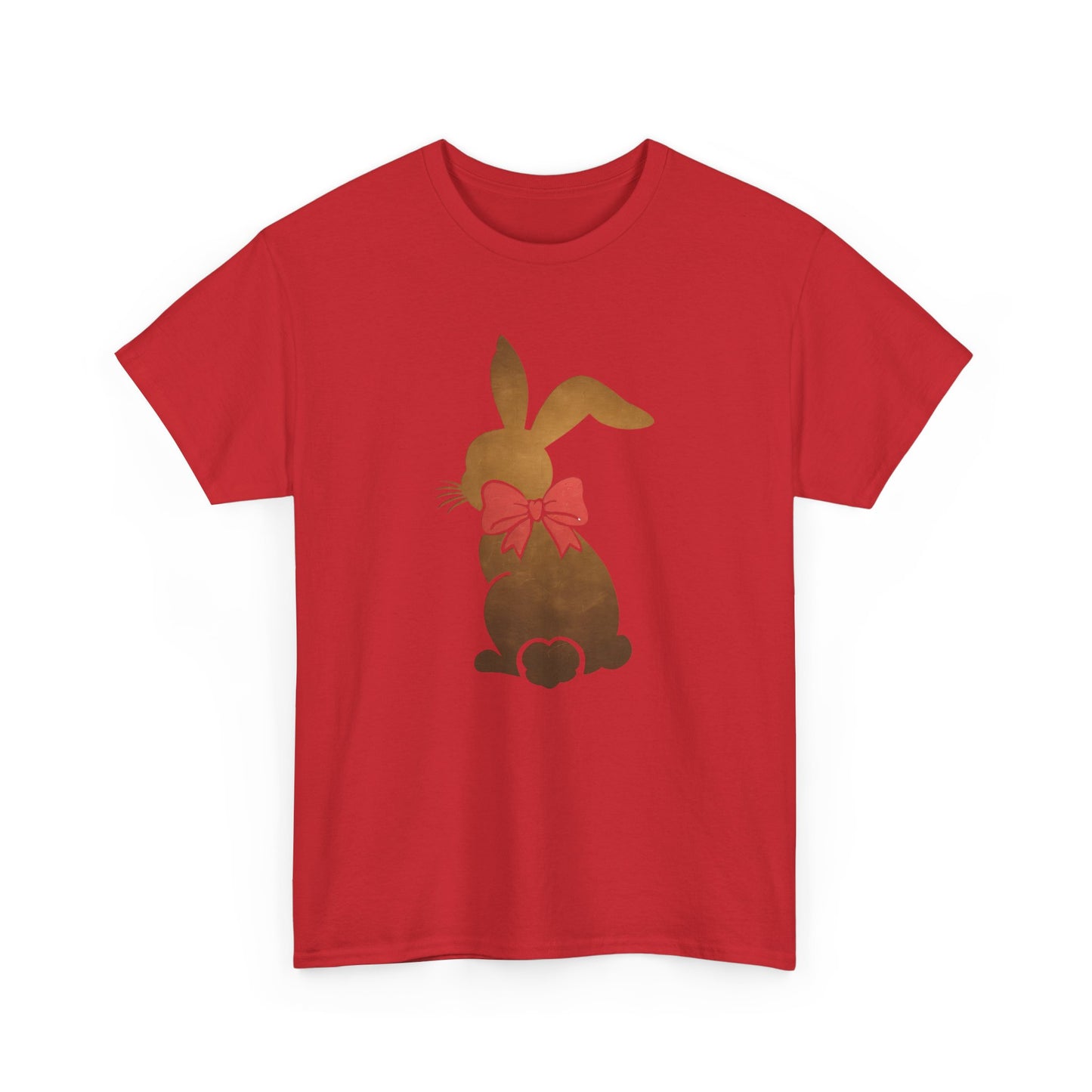 Cute Rabbit Bow Graphic - Heavy Cotton T-Shirt