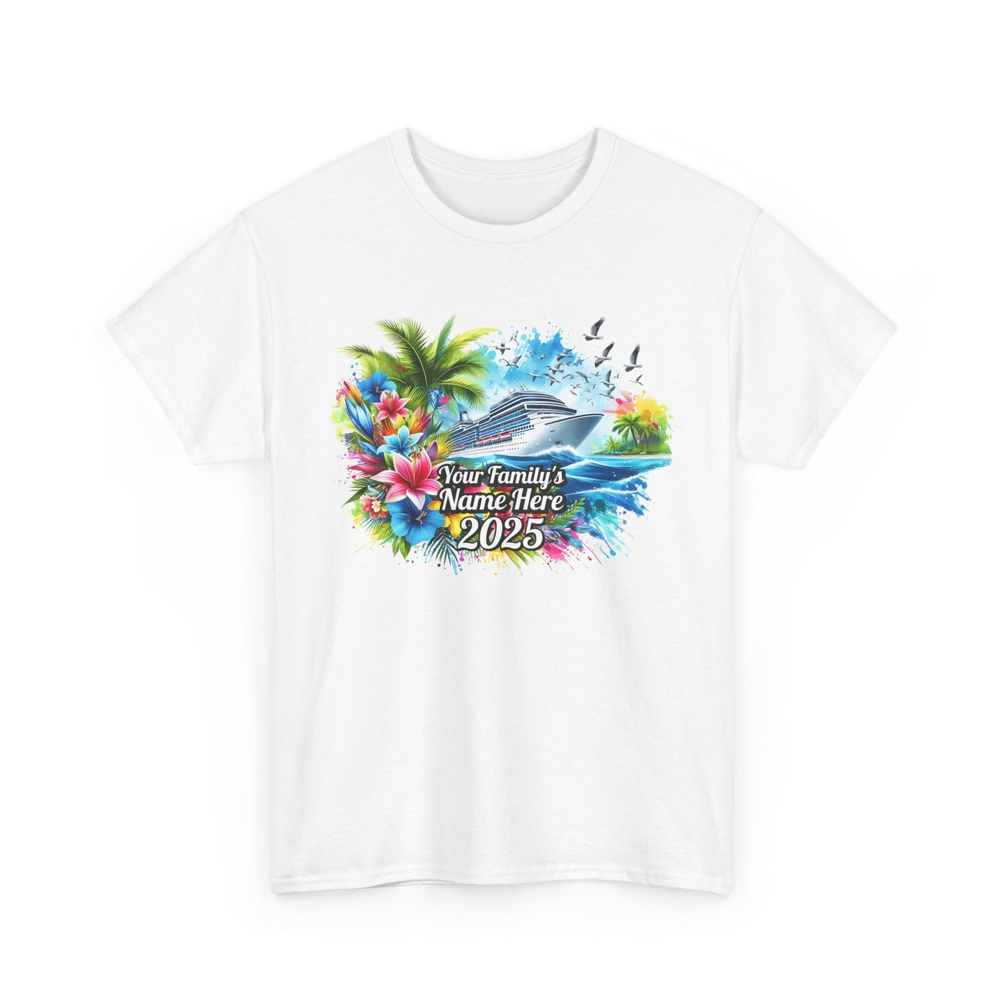 Family Cruise Personalized Vacation - Heavy Cotton T-Shirt