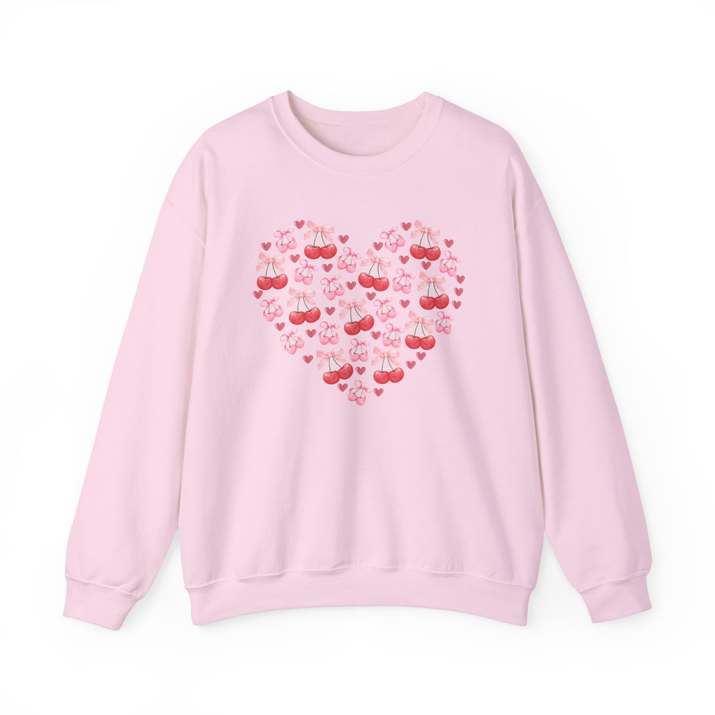 Heart Shaped & Cherry Bow - Crewneck Sweatshirt