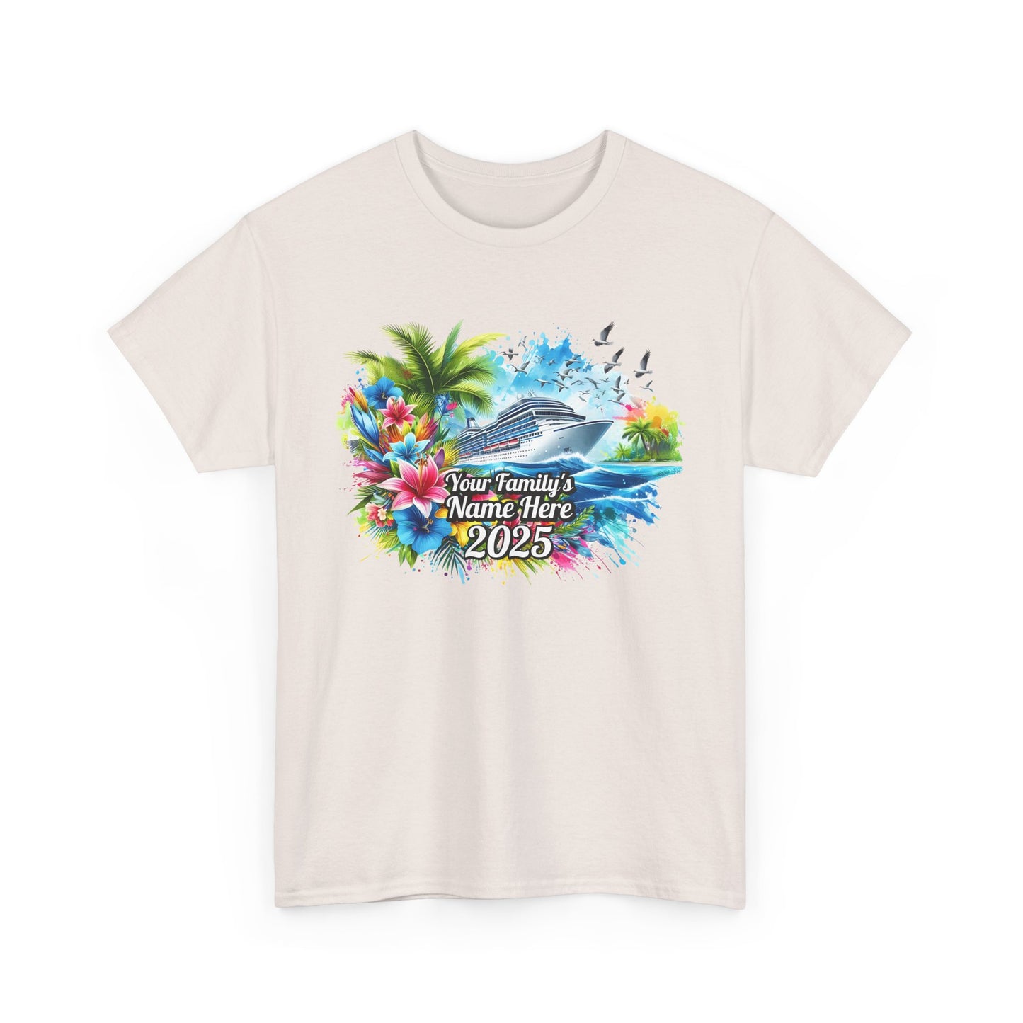 Family Cruise Personalized Vacation - Heavy Cotton T-Shirt