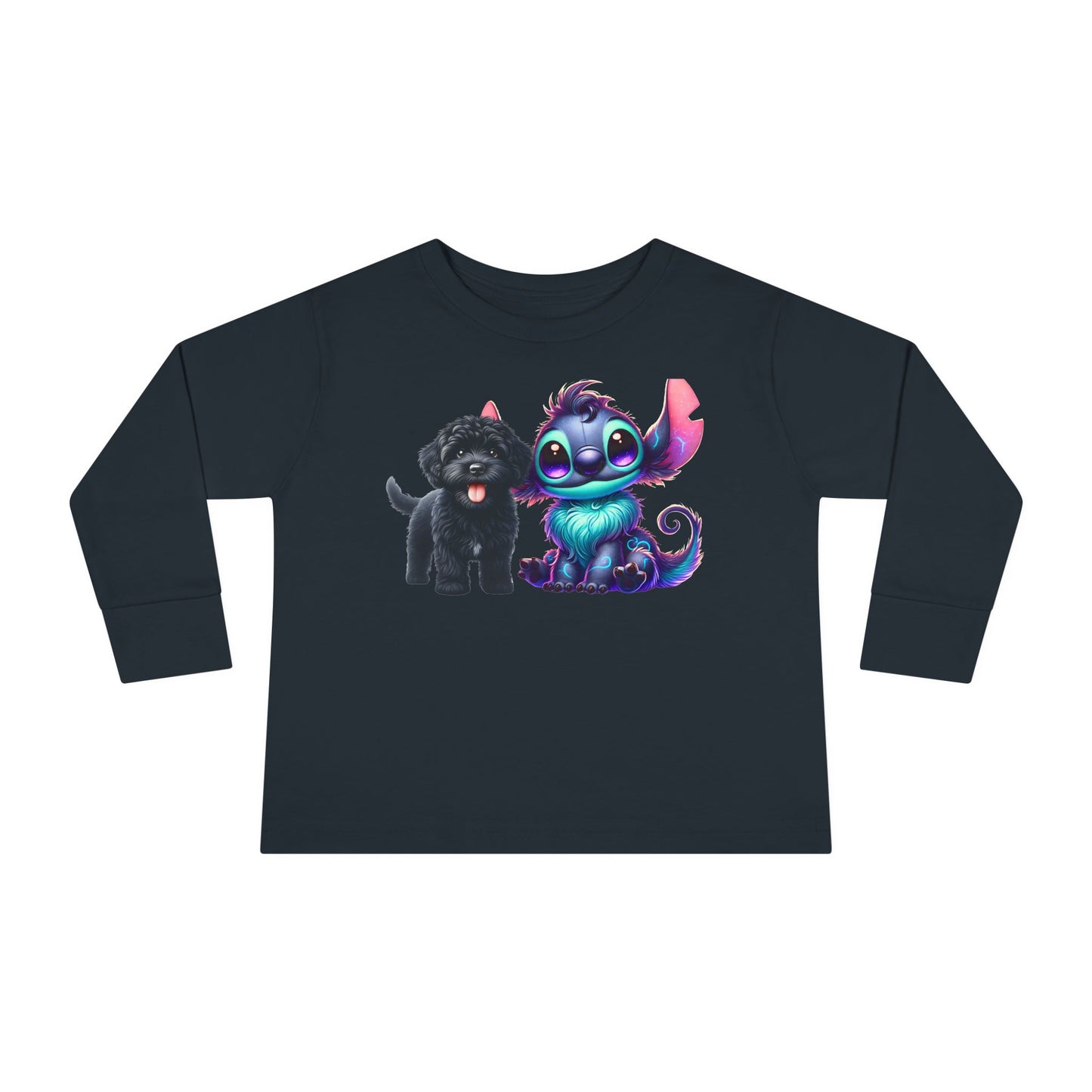 Cute Alien with Dog Design - Long Sleeve