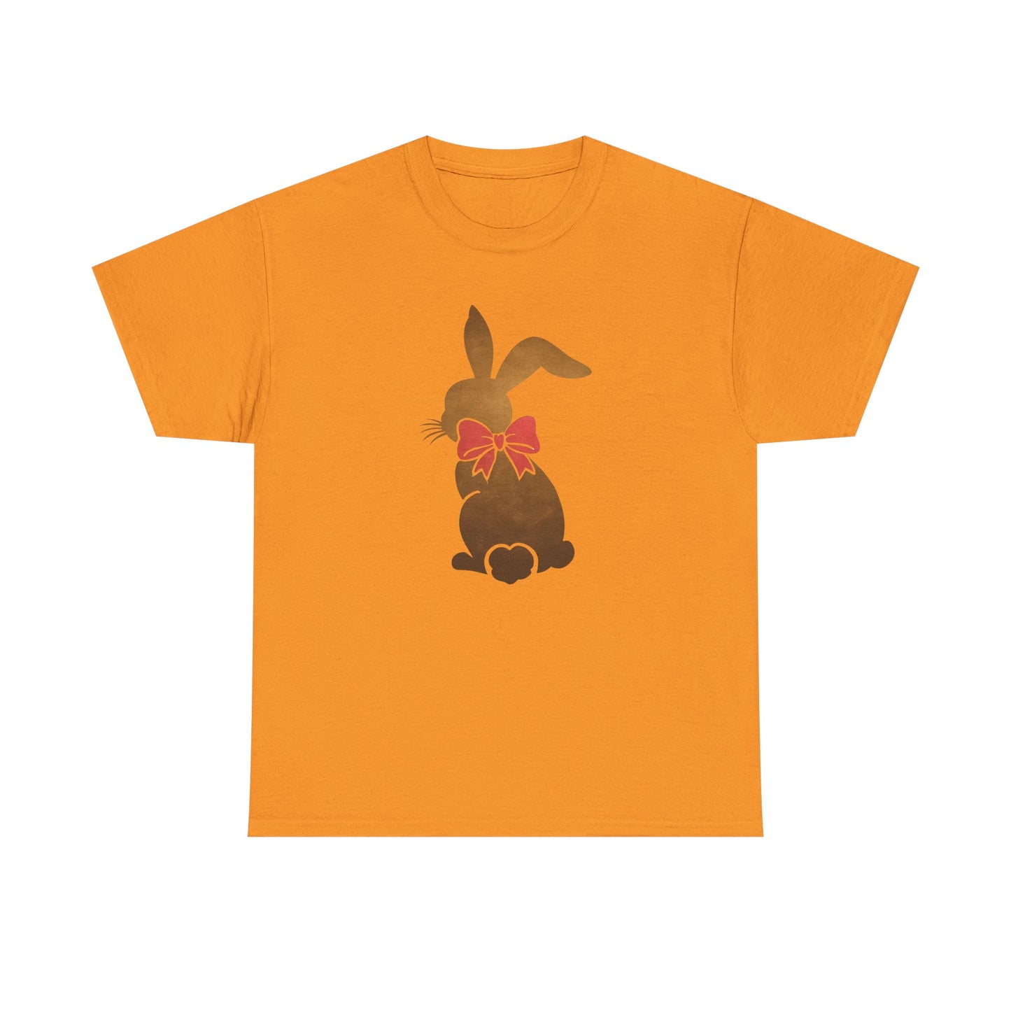 Cute Rabbit Bow Graphic - Heavy Cotton T-Shirt