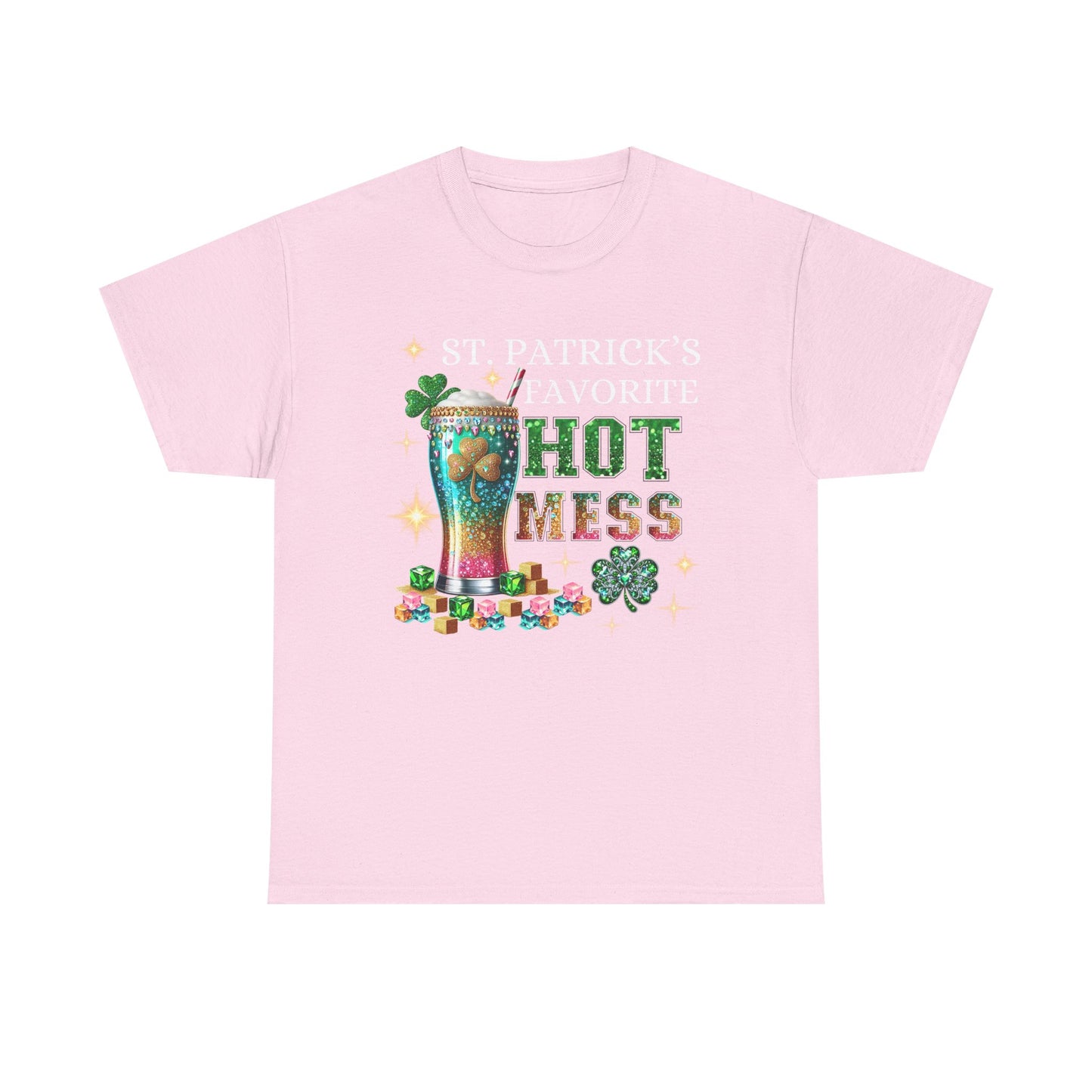 St Patrick's Day Hot Mess - Heavy Cotton T-Shirt