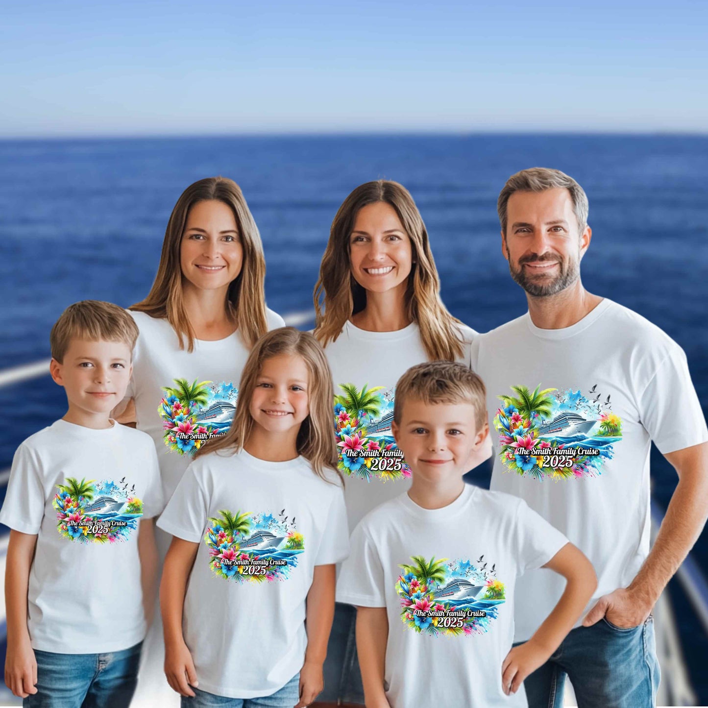 Family Cruise Personalized Vacation - Heavy Cotton T-Shirt