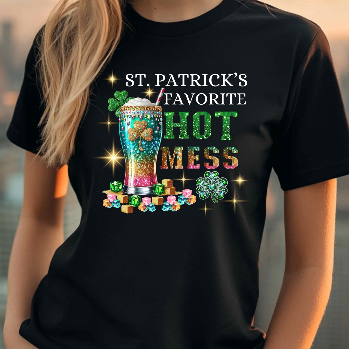 St Patrick's Day Hot Mess - Heavy Cotton T-Shirt