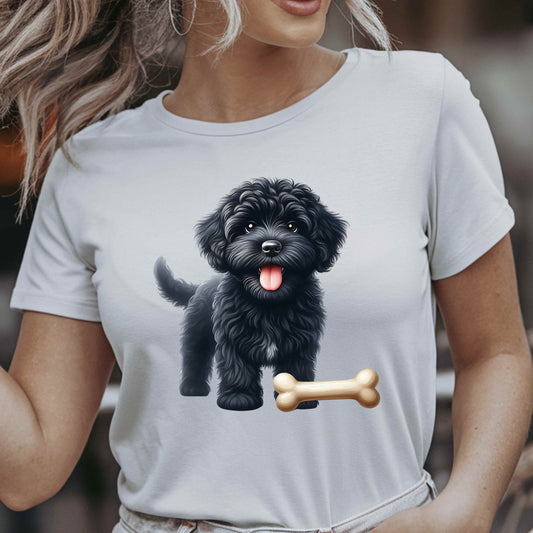 Adorable Dog Graphic - Oversized Boxy T-Shirt