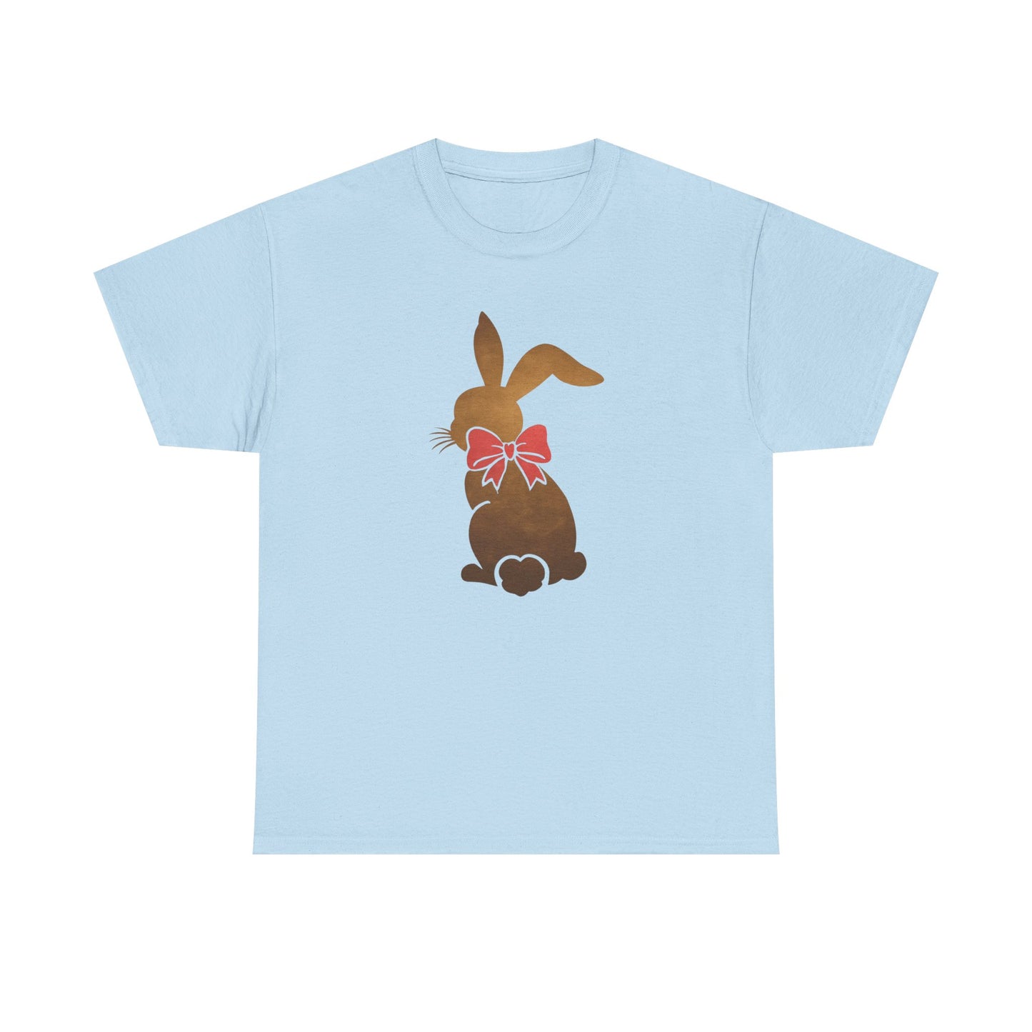 Cute Rabbit Bow Graphic - Heavy Cotton T-Shirt