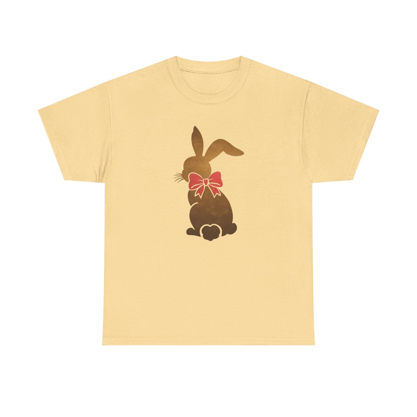 Cute Rabbit Bow Graphic - Heavy Cotton T-Shirt