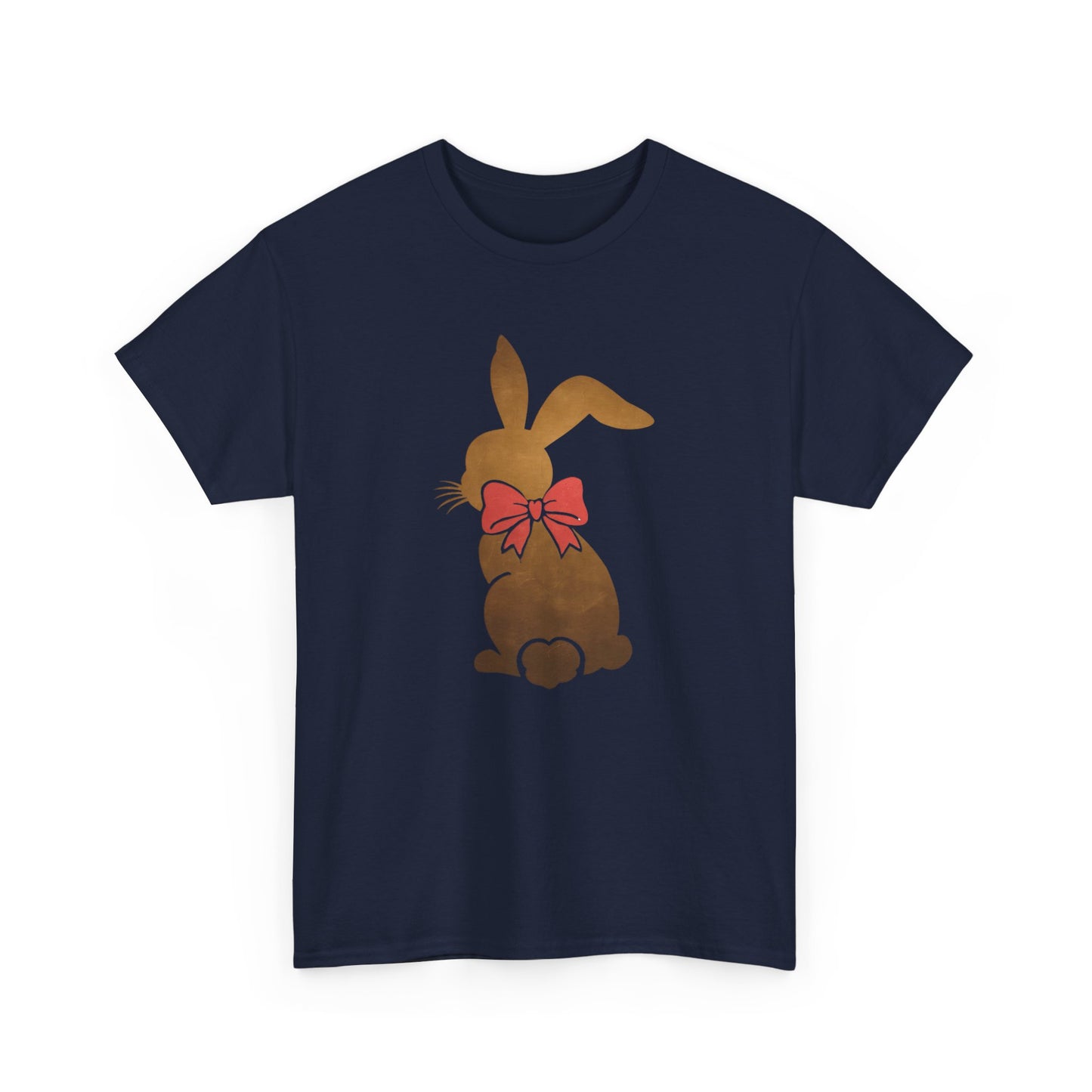 Cute Rabbit Bow Graphic - Heavy Cotton T-Shirt