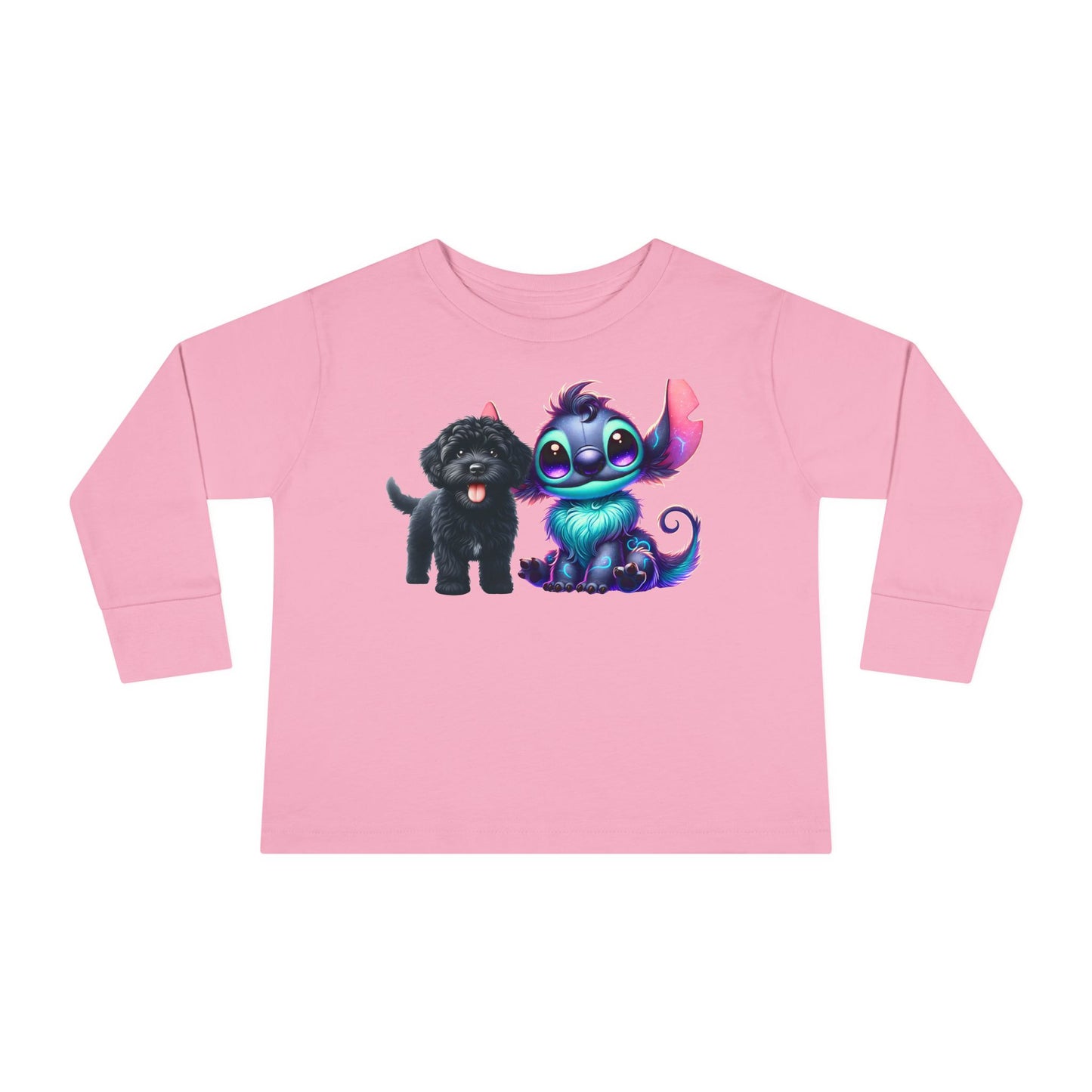 Cute Alien with Dog Design - Long Sleeve