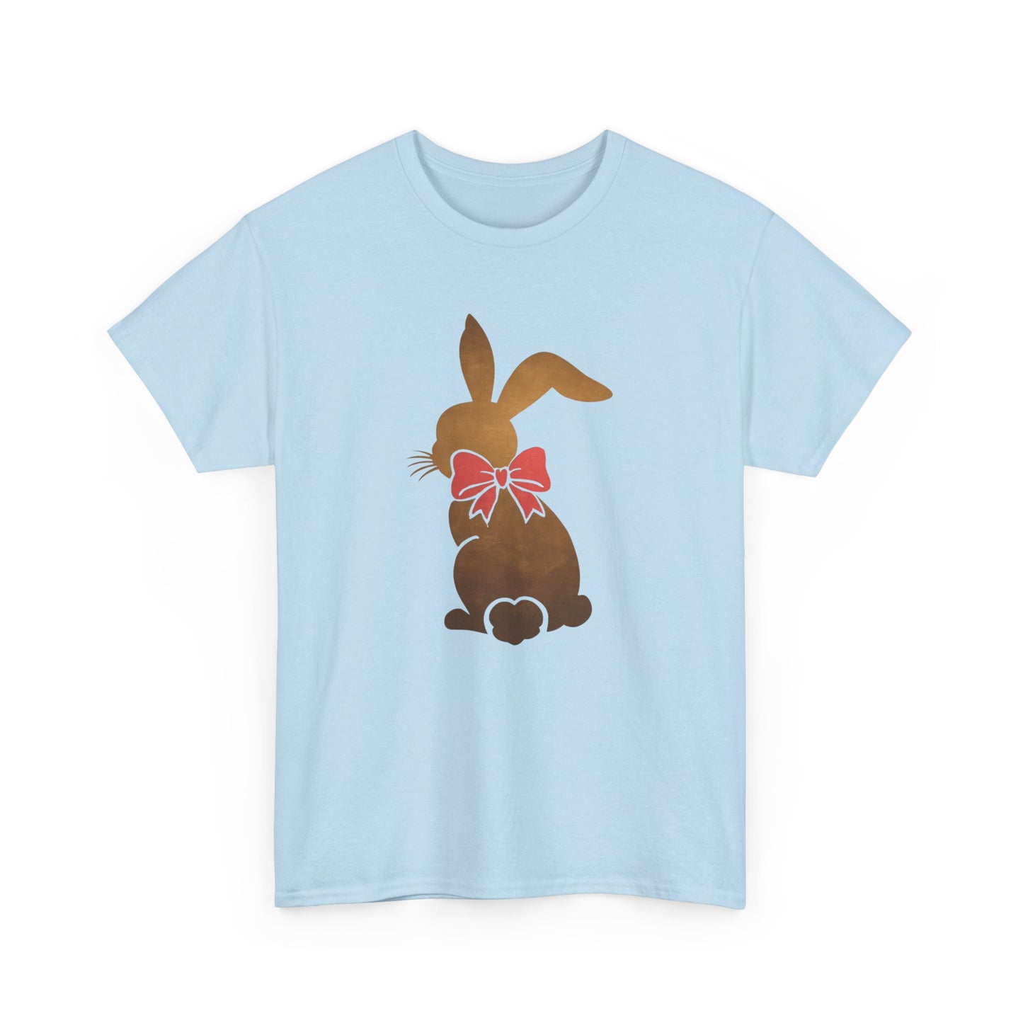 Cute Rabbit Bow Graphic - Heavy Cotton T-Shirt