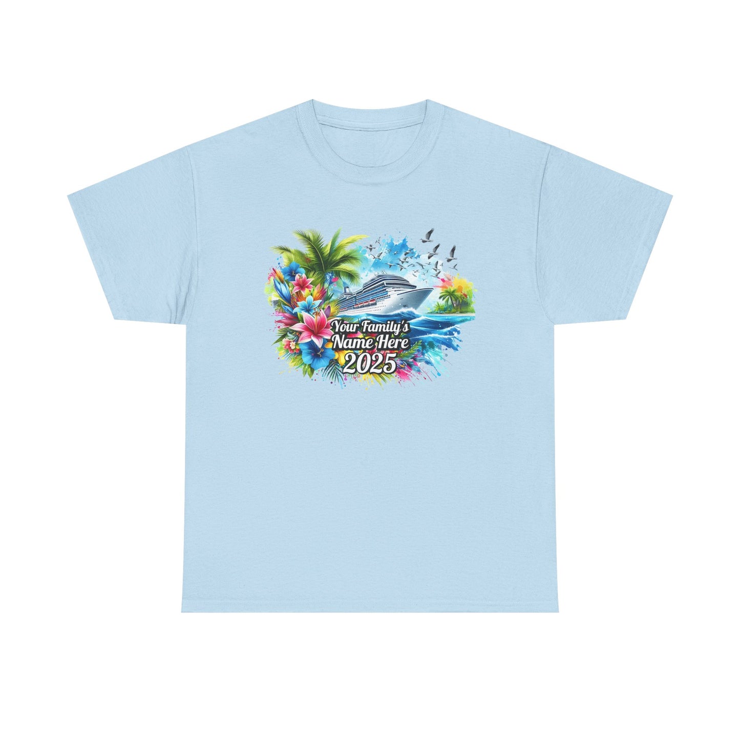 Family Cruise Personalized Vacation - Heavy Cotton T-Shirt