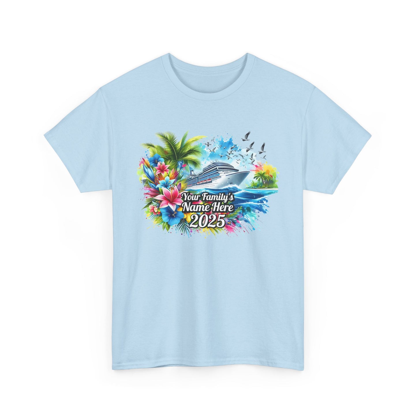 Family Cruise Personalized Vacation - Heavy Cotton T-Shirt