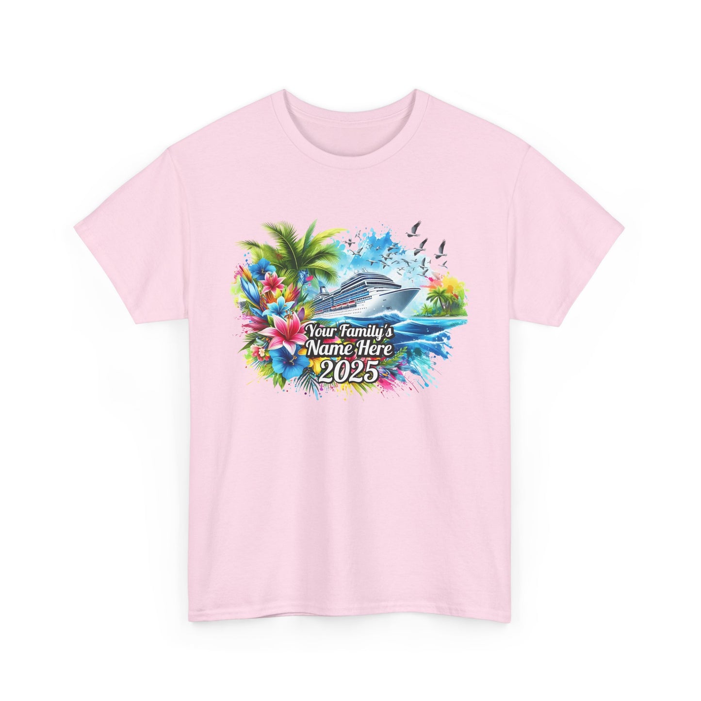 Family Cruise Personalized Vacation - Heavy Cotton T-Shirt