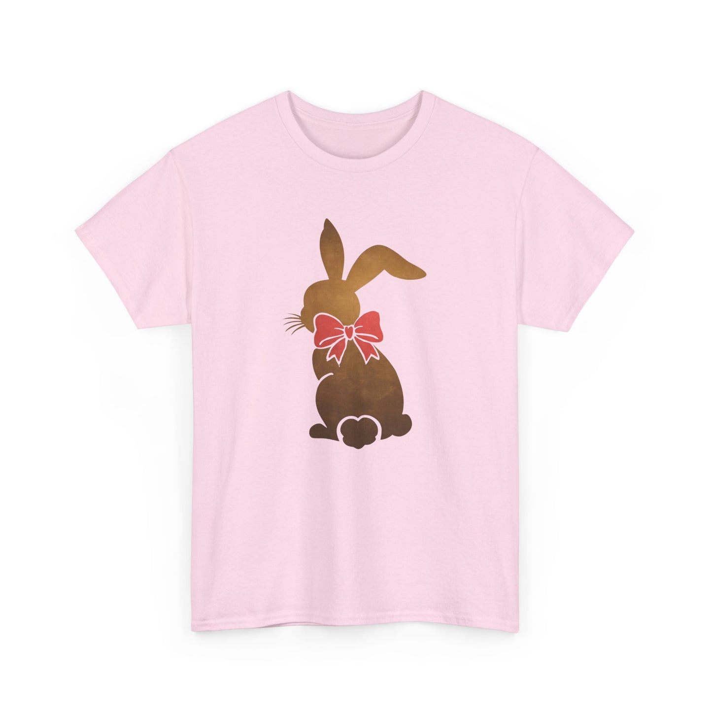 Cute Rabbit Bow Graphic - Heavy Cotton T-Shirt