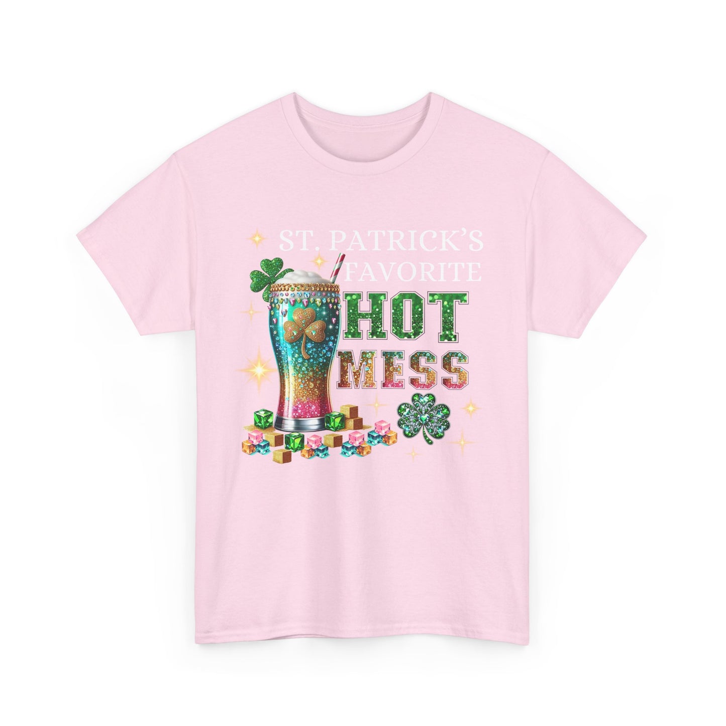 St Patrick's Day Hot Mess - Heavy Cotton T-Shirt