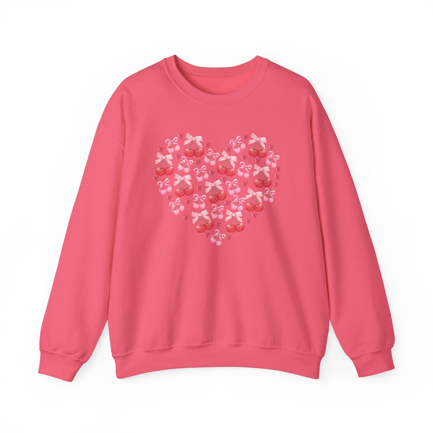 Heart Shaped & Cherry Bow - Crewneck Sweatshirt