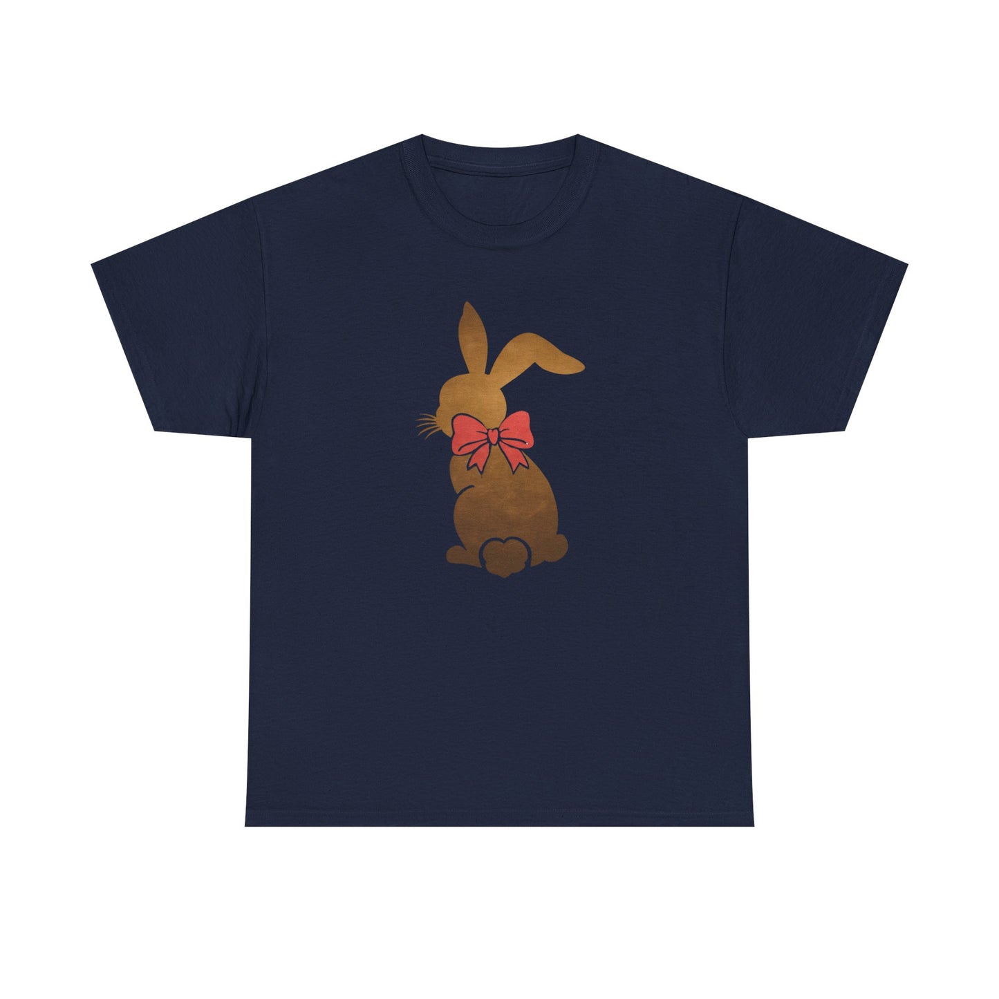 Cute Rabbit Bow Graphic - Heavy Cotton T-Shirt