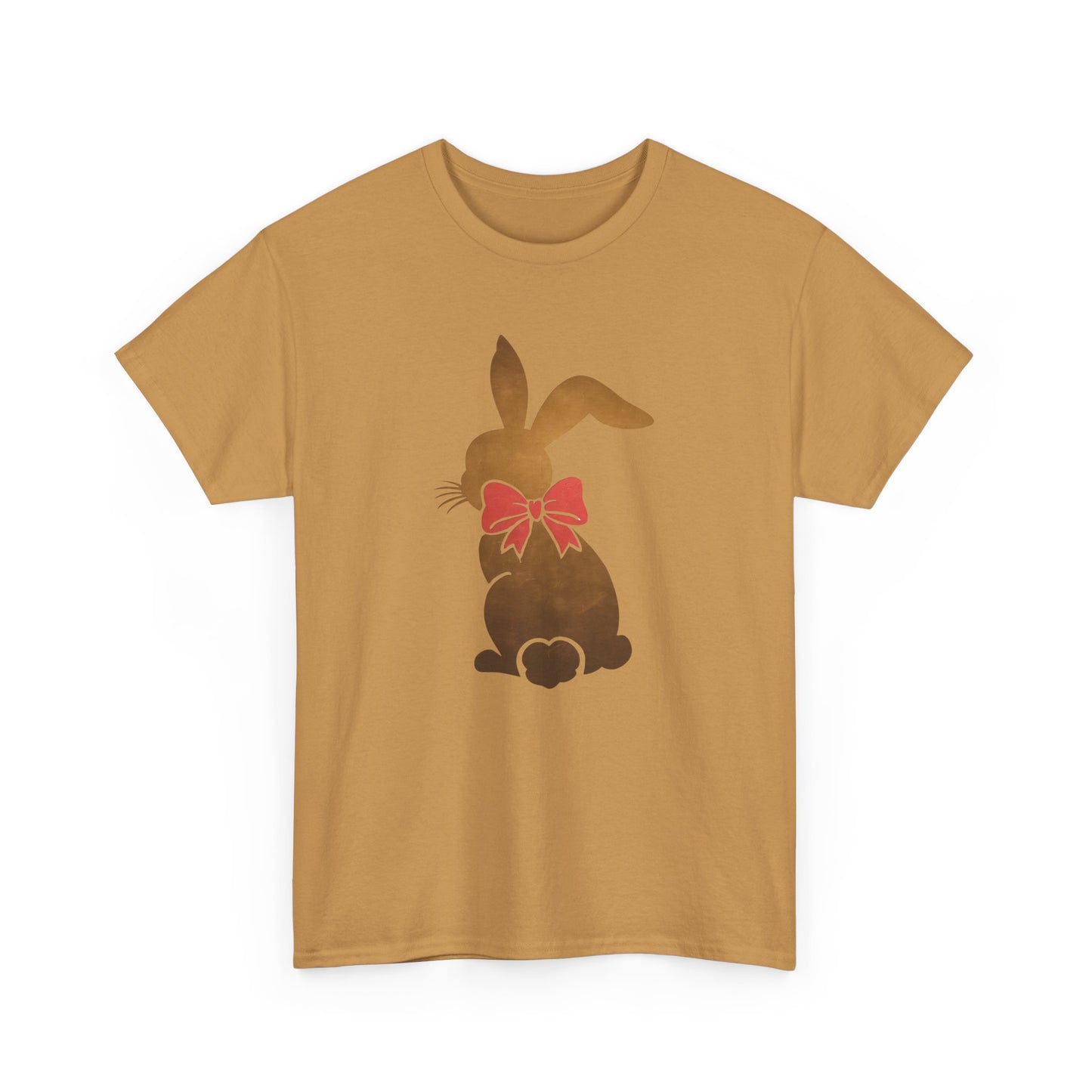 Cute Rabbit Bow Graphic - Heavy Cotton T-Shirt